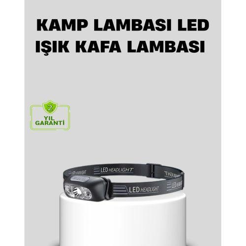 Şarjlı Led Kafa Feneri | 4 Modlu Akıllı Sensörlü Far | Su Geçirmez Ipx5 Kamp Ve Balıkçı Lambası