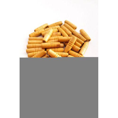 20 Gr (45 Adet) Ahşap Boncuk 25 mm boy x 10 mm en Doğal Ahşap Makrome El İşi Çanta