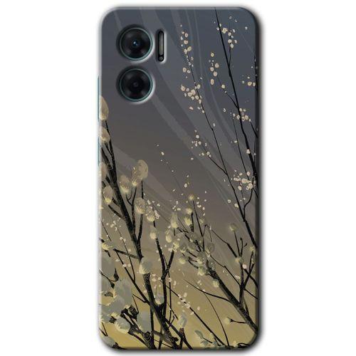 Potkal Hediye Fabrikası Xiaomi Redmi 10 5G HD Baskılı Kılıf + 9D Tam Ekran Koruyucu - Branches Flowers