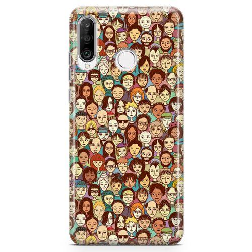 Huawei P30 Lite 2020 Kılıf Binbir Surat Arka Kapak Koruma Desenli Full Koruyucu