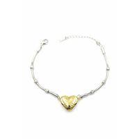 Kalp Zincir Bileklik - Altın