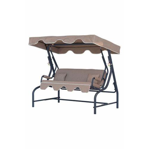 Yekta Bahçe Salıncağı 3 Kişilik Gölgelikli Salıncak 200 Cm Urla