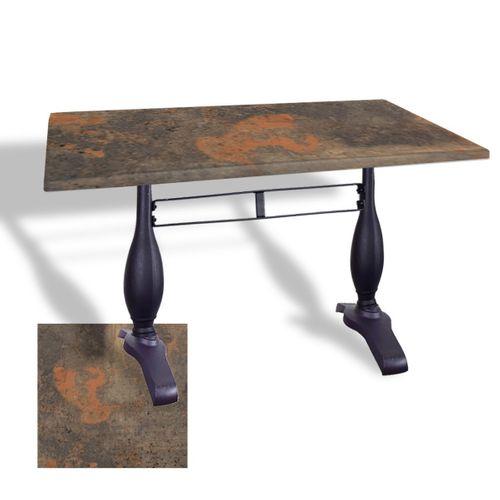 Dockers Çipa 3011 Döküm Ayak Masa 70x120 cm - (Werzalit, Wermodin ve Allzalit Tabla) - Metalic Oxid 1