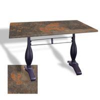 Dockers Çipa 3011 Döküm Ayak Masa 70x120 cm - (Werzalit, Wermodin ve Allzalit Tabla) - Metalic Oxid 1