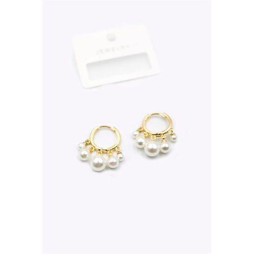 İnci Sallantılı Shakira Küpe - Altın