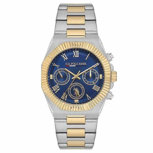 U.s. Polo Assn. USPA1128-07 Quartz Çelik Altın/Gri Lacivert Kadran 40 mm Erkek Kol Saati