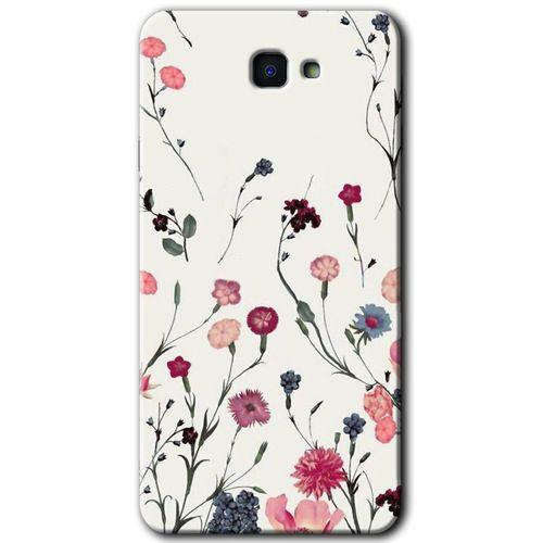 Samsung Galaxy J7 Prime Kılıf HD Desen Baskılı Arka Kapak + Temperli Cam - Mat Çiçek