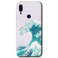 Potkal Hediye Fabrikası Xiaomi Redmi Note 7 Kılıf HD Desen Baskılı Arka Kapak - Dalga