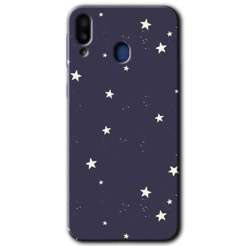 Samsung Galaxy M20 HD Baskılı Kılıf + 9D Tam Ekran Koruyucu - Gökyüzü Yıldız