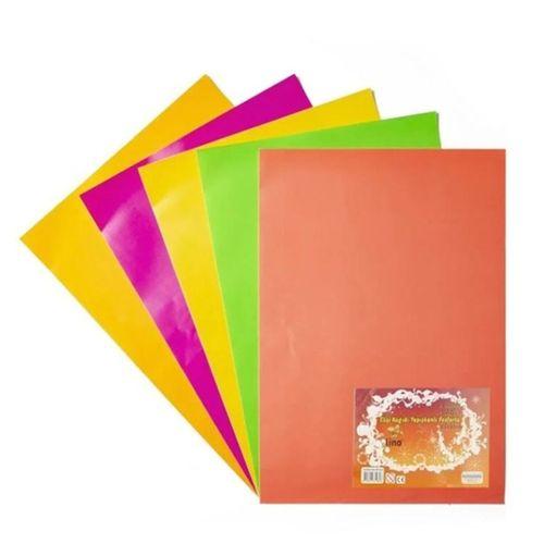 Lino Elişi Kağıdı Yapışkanlı Fosforlu 23X33Cm 5Li - 3 paket