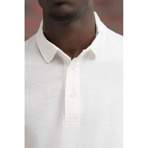 Advante Regular Fit Likralı Kendinden Desenli Polo Yaka T-shirt