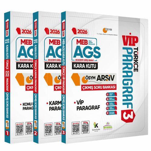 2026 MEB-AGS Türkçe Kara Kutusu Paragraf 3lü ALTIN SET ÖSYM Çıkmış Soru Bankası Konu Özetli Çözümlü