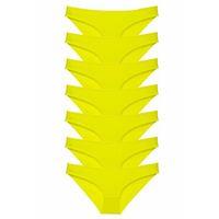 7 adet Süper Eko Set Likralı Kadın Slip Külot Sarı