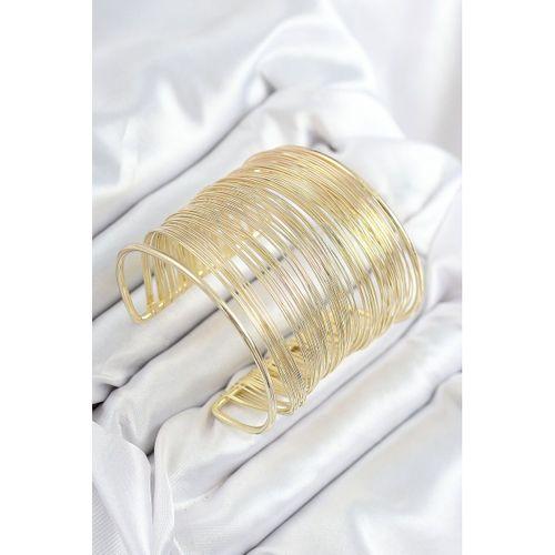 Pirinç Tel Sarma Model Gold Renk Kadın Bileklilk