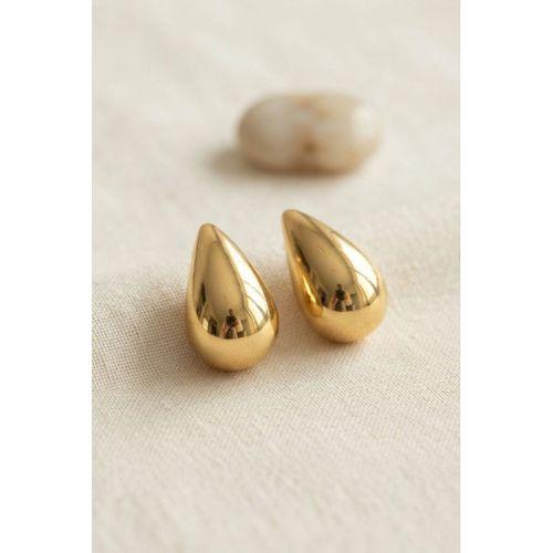 316L Çelik Gold Renk Damla Model Küpe