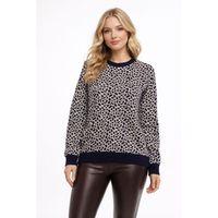 Kadın Leopar Desen Triko Kazak BGL-ST05285