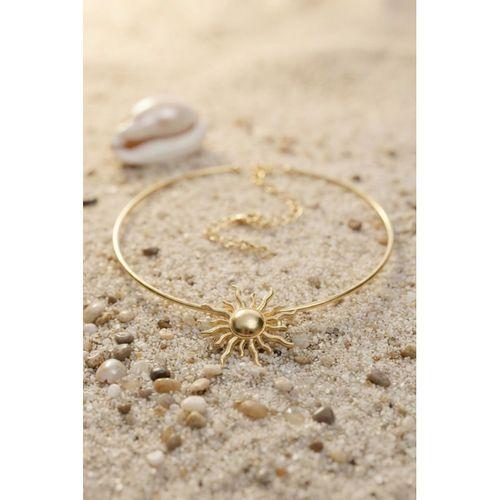 Güneş Model Gold Renk Choker Kadın Kolye