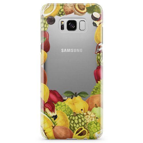 Samsung Galaxy S8 Kılıf Ananas Armut Meyve Arka Kapak Koruma Desenli Full Koruyucu
