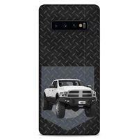 Lopard Samsung Galaxy S10 Plus Uyumlu Kılıf PickUpX (20) Koruyucu Kılıf Beyaz Gümüş