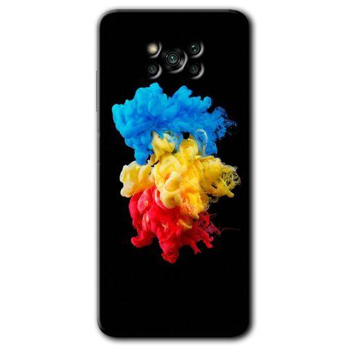 Poco x3 NFC Kılıf HD Desen Baskılı Arka Kapak - Black 1 + Kırılmaz Cam