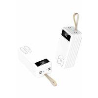 Powerbank 60.000 Mah Taşınabilir Şarj Hızlı El Fenerli Dijital Göstergeli