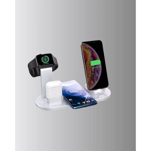 4’lü Kablosuz Şarj Standı İphone Watch Ve Airpods Çoklu Şarjlı