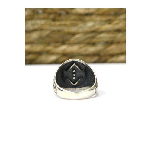 bymissmücevherat Çukur Yamaç Yüzük Sade Model 925 Ayar Gümüş Erkek Yüzük