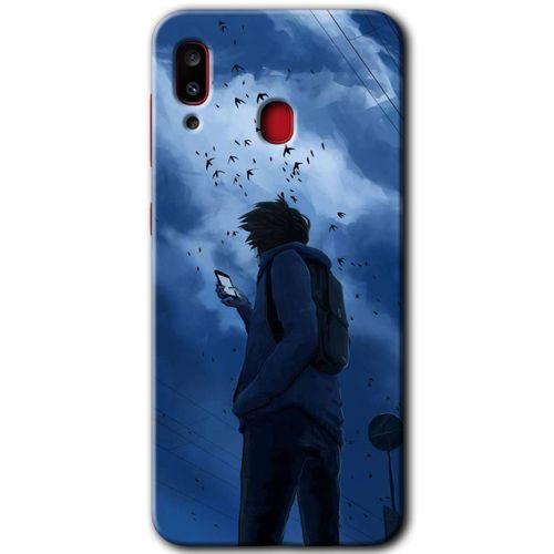 Galaxy A30 Kılıf HD Desen Baskılı Arka Kapak - Sonbahar Yalnızlığı + Kırılmaz Cam