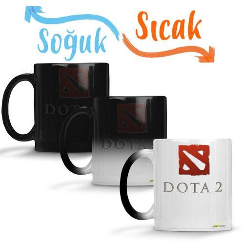 Dota 2 Logo Sihirli Kupa Bardak Porselen