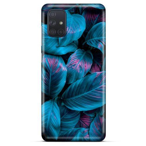Samsung Galaxy M51 Uyumlu Kılıf Mavi Delisi (48) Bumper Kılıf Yaprak