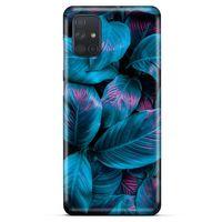 Samsung Galaxy M51 Uyumlu Kılıf Mavi Delisi (48) Bumper Kılıf Yaprak