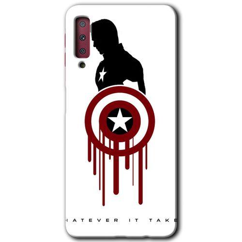 Galaxy A7 2018 Kılıf HD Desen Baskılı Arka Kapak - Captain Amerika