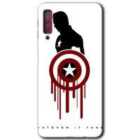 Galaxy A7 2018 Kılıf HD Desen Baskılı Arka Kapak - Captain Amerika