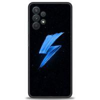 Samsung Galaxy A32 Kılıf HD Baskılı Kılıf - Mavi Şimşek + Tam Ekran Koruyucu