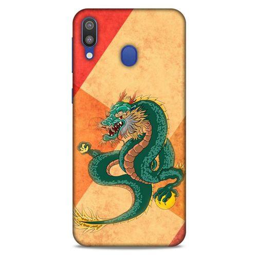 Samsung Galaxy M20 Kılıf Dragons (24) Darbe Emici Kılıf Tatoo Yeşil Ejderha