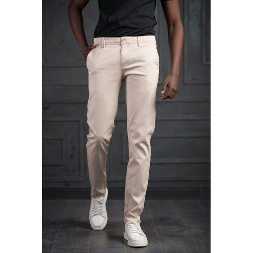 Slimfit Küçük Armürlü Yazlık Pamuklu Gabardin  Pantolon