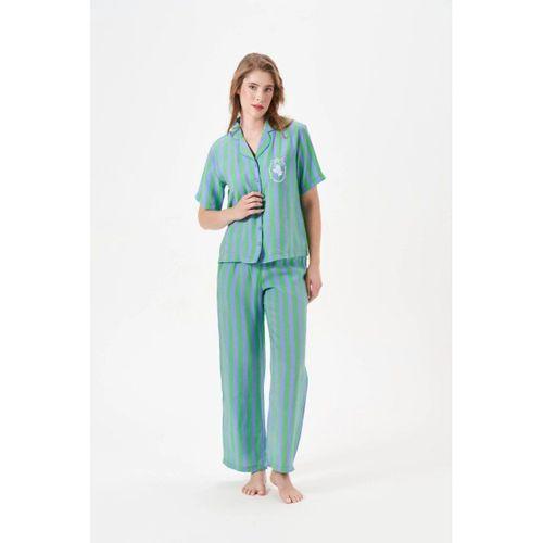 Pjs 29043 Kadın Düğmeli Pijama Takımı