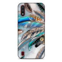 Samsung Galaxy A01 Kılıf Desenli Özel Seri Tüyler (30) Silicone Case