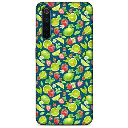 Frutix Çilek Lime  01 Oppo Realme 6 Pro Kılıf Desenli Silikon