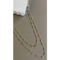 Dorika İkili Zincir Kolye - Altın