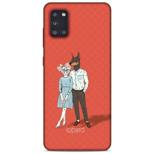 Samsung Galaxy A31 Kılıf FunnyMaX (15) Antişok Kılıf Kırmızı Kedi Köpek