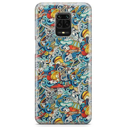 Xiaomi Redmi Note 9 Pro Kılıf Uludağ Doodle Arka Kapak Koruma Desenli Full Koruyucu