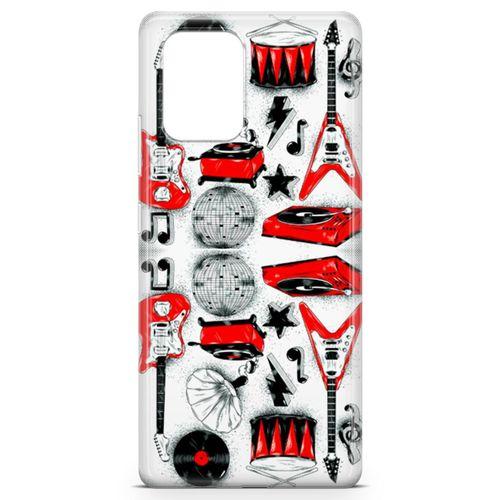 Samsung Galaxy A91 Kılıf Elektro Gitar Bateri Arka Kapak Koruma Desenli Full Koruyucu