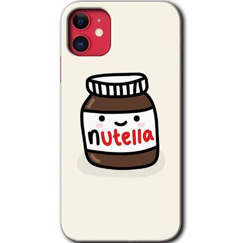 MRCİLETİSİM iPhone 11 Kılıf HD Desen Baskılı Arka Kapak + Mat Kobra Cam - Nutella Aşkım