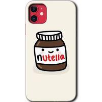 MRCİLETİSİM iPhone 11 Kılıf HD Desen Baskılı Arka Kapak + Mat Kobra Cam - Nutella Aşkım
