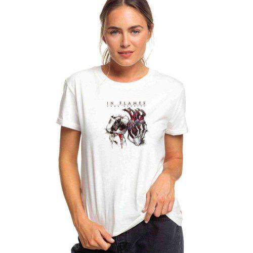 In Flames Last Come Clarity Baskılı Beyaz Kadın Tshirt