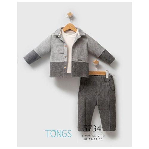 Tongs Baby Tongs Baby Customary 3'lü Takım 5734 Gri