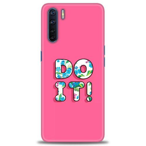 Oppo A91 / Reno 3 Kılıf HD Baskılı Kılıf - Do It + Tam Ekran Koruyucu