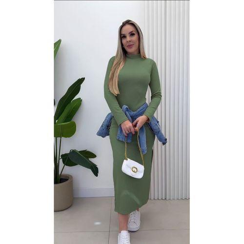 Kadın Uzun Kollu Balıkçı Yakalı Yanlardan Yırtmaçlı Kaşkorse Maxi Elbise