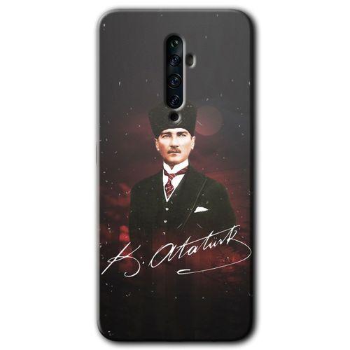 OPPO Oppo Reno 2z Kılıf HD Desen Baskılı Arka Kapak - Kemal Atatürk
